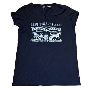 Levi Strauss & Co. Black Graphic T-Shirt Size XS